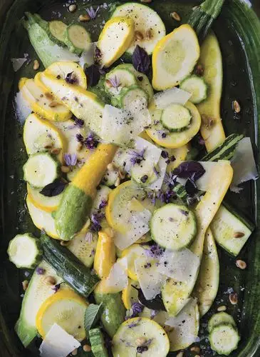 summer squashes with parmesan