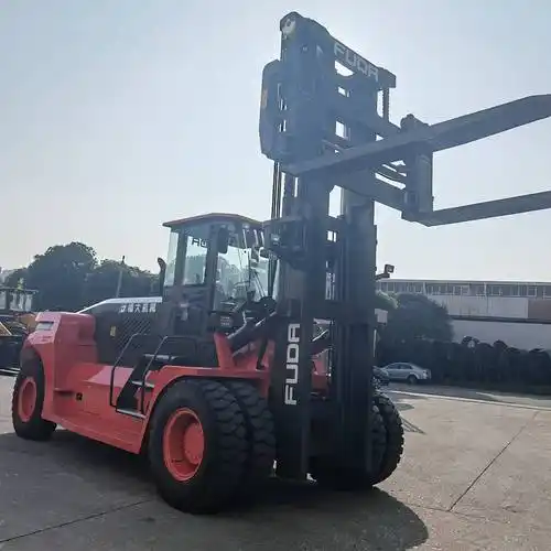 【fuda品牌叉车厂家供应港口码头堆场叉扭王字块集装箱35t叉车】价格