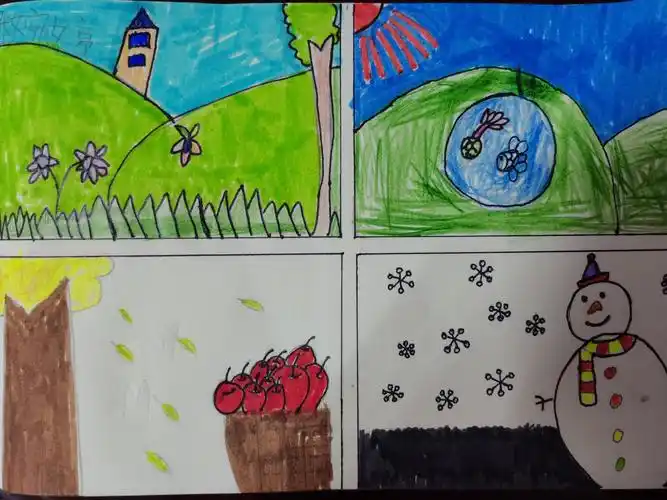 涂涂画画四季:春 夏 秋 冬