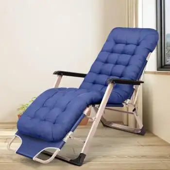 午憩宝折叠床单人午休床户外躺椅折叠椅沙滩椅办公室午睡陪护床藏青色