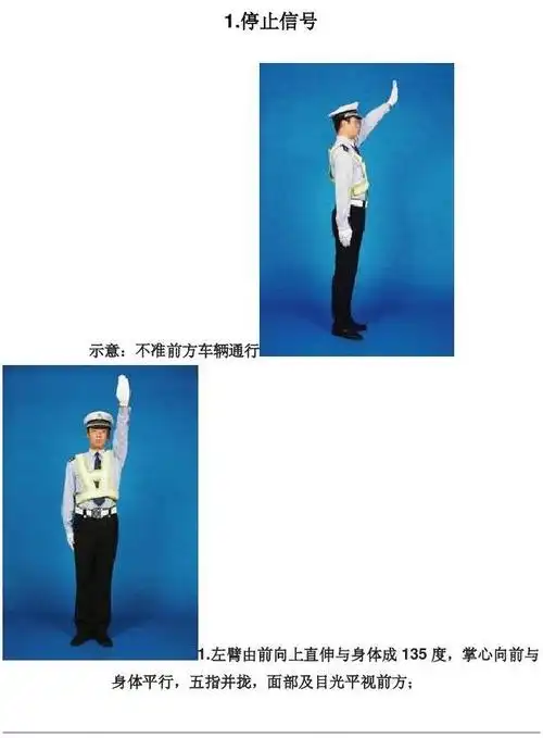 交警手势图解