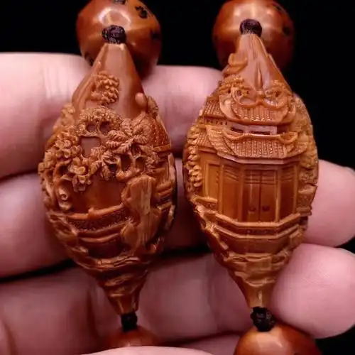 橄榄核雕姑苏十景