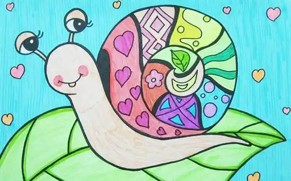 小蜗牛绘画图片 小蜗牛绘画图片四年级