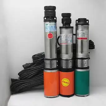 12v24v小型便捷式电瓶抽水机48v60v家用电动车直流潜水泵深井泵