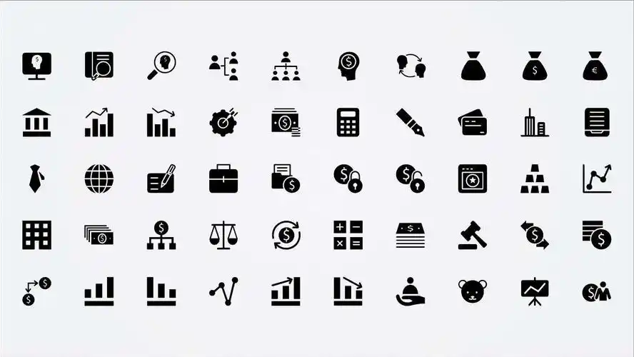 可编辑精致蓝色商务ppt小图标ppt课件彩色扁平化常用ppt小图标素材ppt