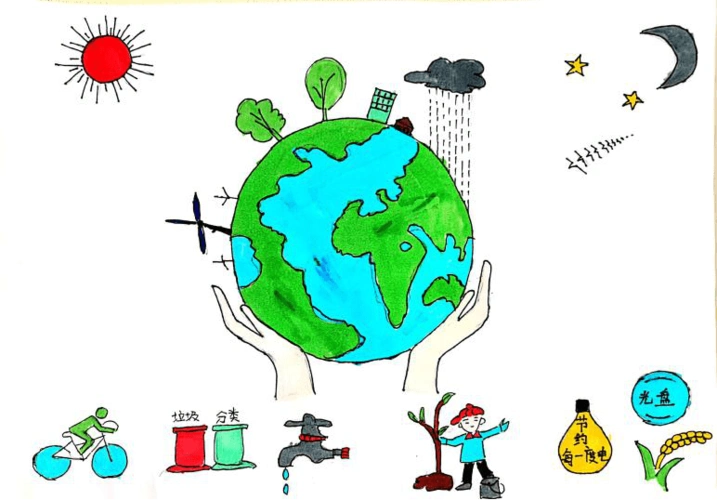 走进环保设施共建低碳校园低碳生活兵团二中有画要说