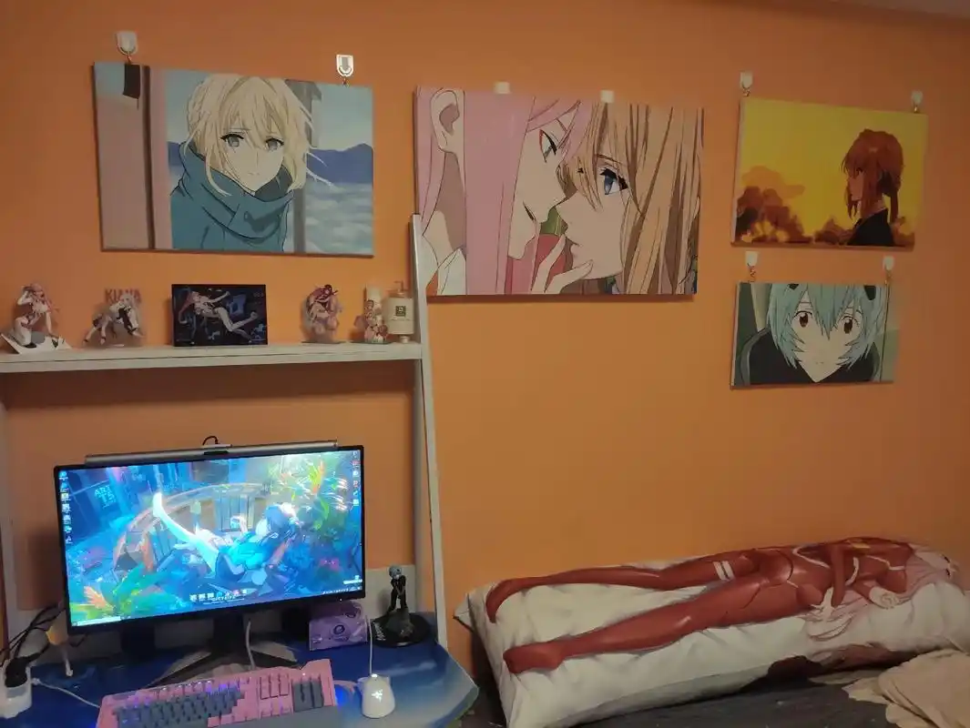 卧室最后一步布置完毕#二次元 #卧室  - 抖音