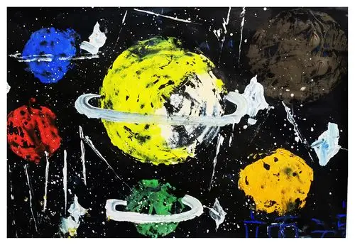 12.8 周二儿童画-快乐星球