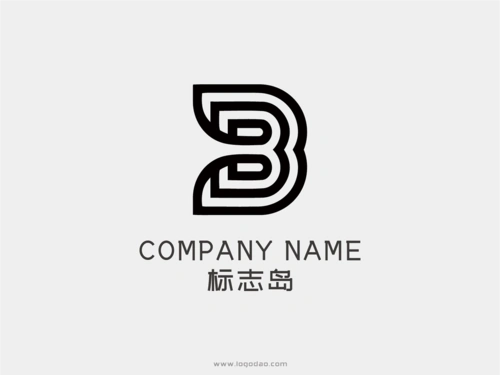 b字母简约大气创意logo设计标志设计