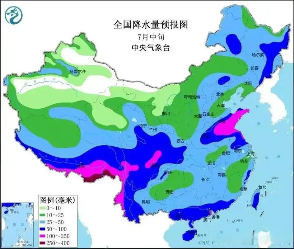 天气预报:川盆黄淮迎强降雨,东北地区强对流频繁,气温分布北低南高
