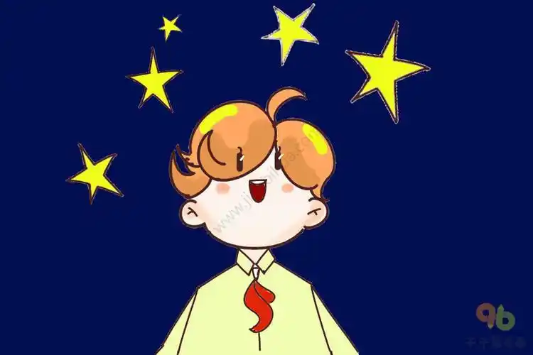 小孩看星星的简笔画夏日夜晚简笔画星星的孩子简笔画一起看星星简笔画