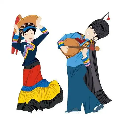 彝族简笔画 彝族简笔画图片大全彩色