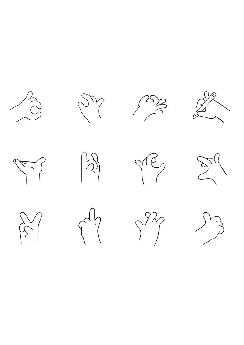 手势操作#简笔画 #素材 #手 #福利来了 #抖音图文来了  - 抖音