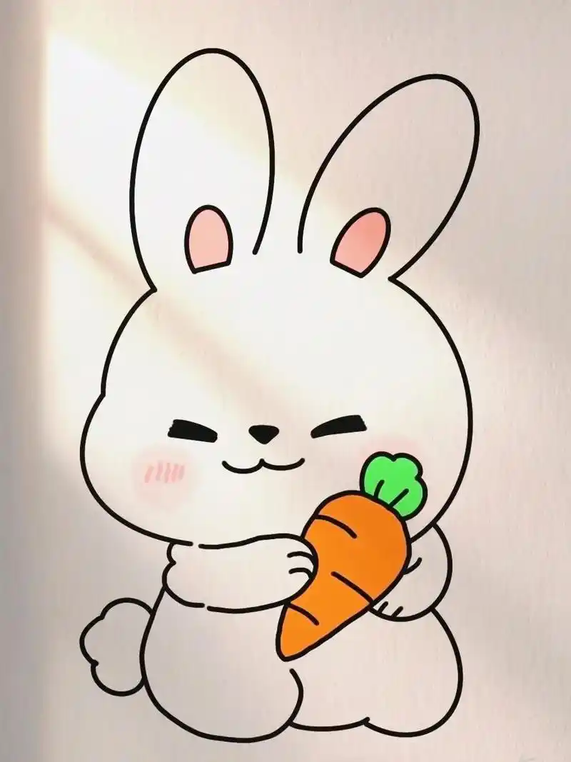 小兔兔爱萝卜#画画 #一起学画画 #简笔画 #绘画 #一学就 - 抖音