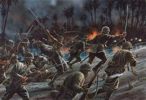 美军太平洋战争花样吊打日军高射机枪平射打爆豆坦克