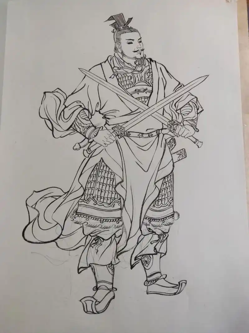 绘画过程 皇叔刘备