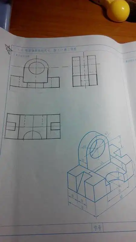 常见几何体三视图手抄报 手抄报模板大全