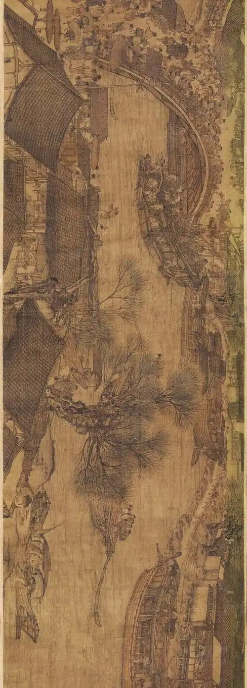 图说【长卷图04】宋版宣和年《清明上河图》(中华十大传世名画之一)