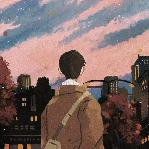 插画风动漫男生头像