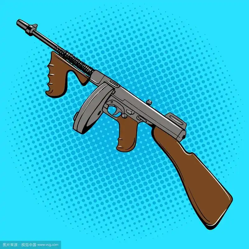 自动枪漫画风格的波普艺术