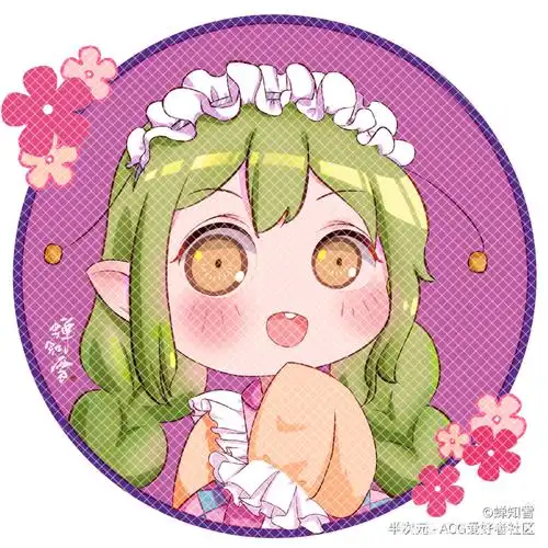 稿子_同人平涂麻花辫人设头像绘画作品