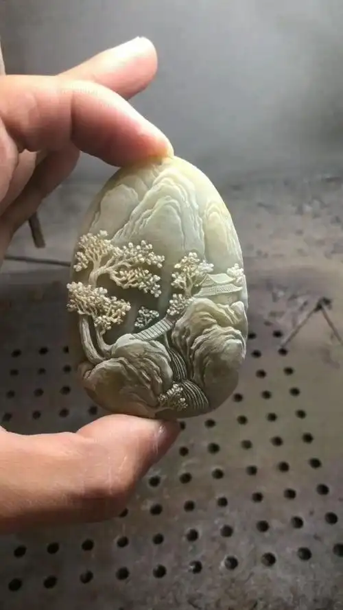 又来一幅山水画雕刻,这块玉雕这图正合适
