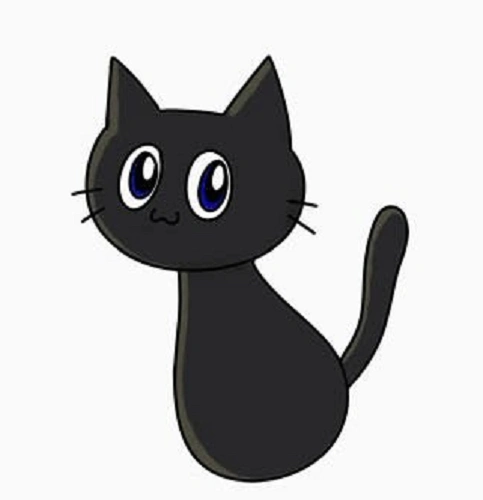 小黑猫简笔画图片可爱卡通猫咪简笔画简单好看步骤