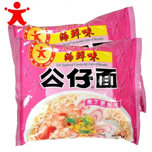 香港风味速食面 公仔面 海鲜味味107g 方便面/拉面/泡面