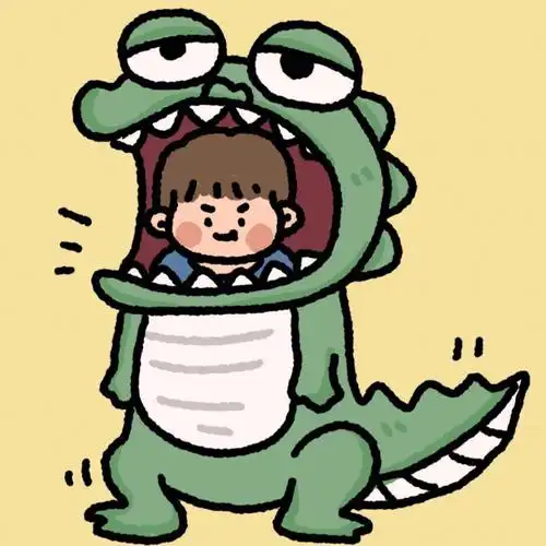 绿色小恐龙情侣头像
