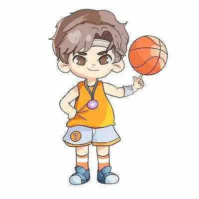 彩色卡通手绘美术儿童男孩画画绘画元素png素材劳动节卡通人物男孩拿