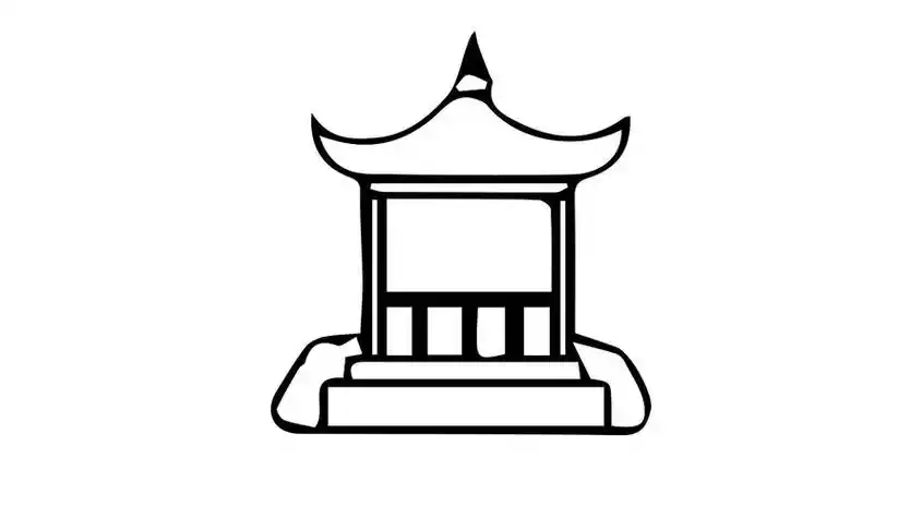怎么画古建筑亭子 - 简笔画 - 懂得