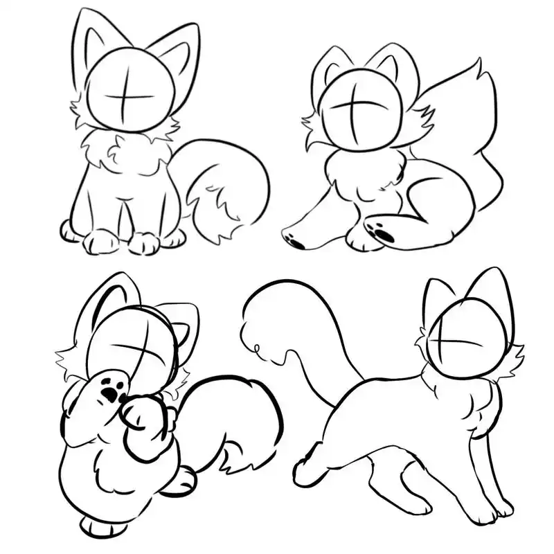 兽设参考.#兽绘 #兽设教程 自己无聊的产物,可参考动作 - 抖音