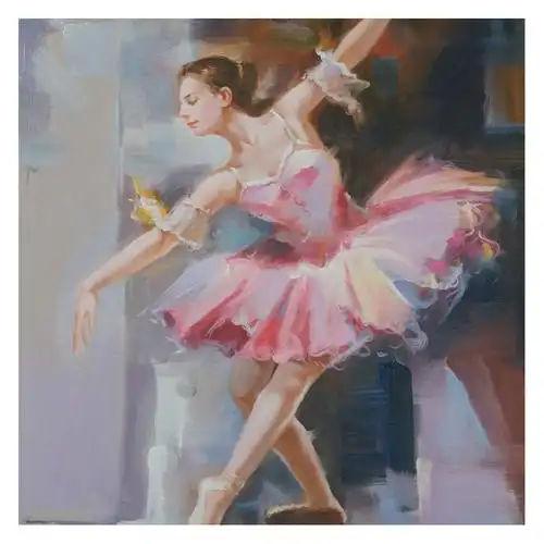 林杰文《芭蕾舞少女系列》布面油画
