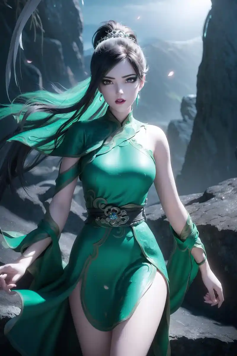 ai绘画青蛇劫起小青