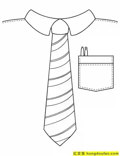 12张父亲节快乐异形贺卡可涂色免费图片下载-红豆饭小学生简笔画大全