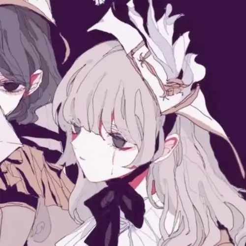 侧脸头像女动漫三人闺蜜