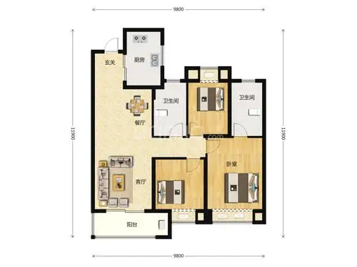 保利香颂户型图(链家网)