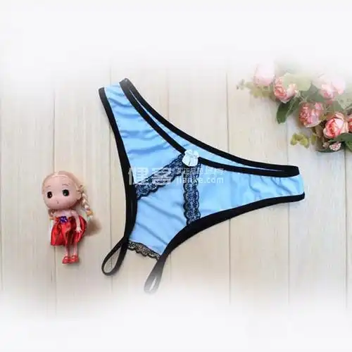 琪莎(cesaa) 情趣内衣女式情趣开裆内裤透明可爱开档(298 天蓝色)(情