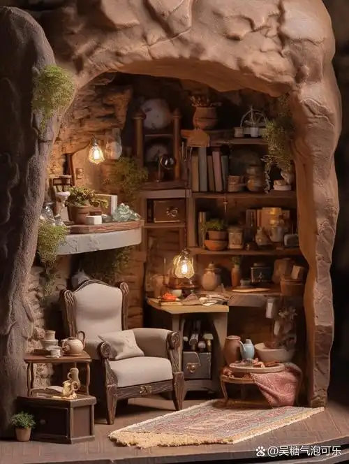 微缩模型︱山洞里的温馨小屋