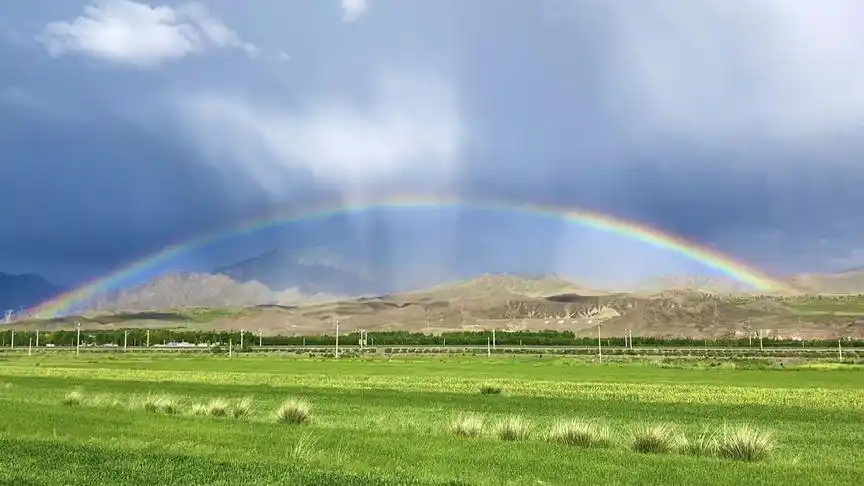 雨过天晴见彩虹,有好运哟!#雨后彩虹 #2018年的抖音有多美好