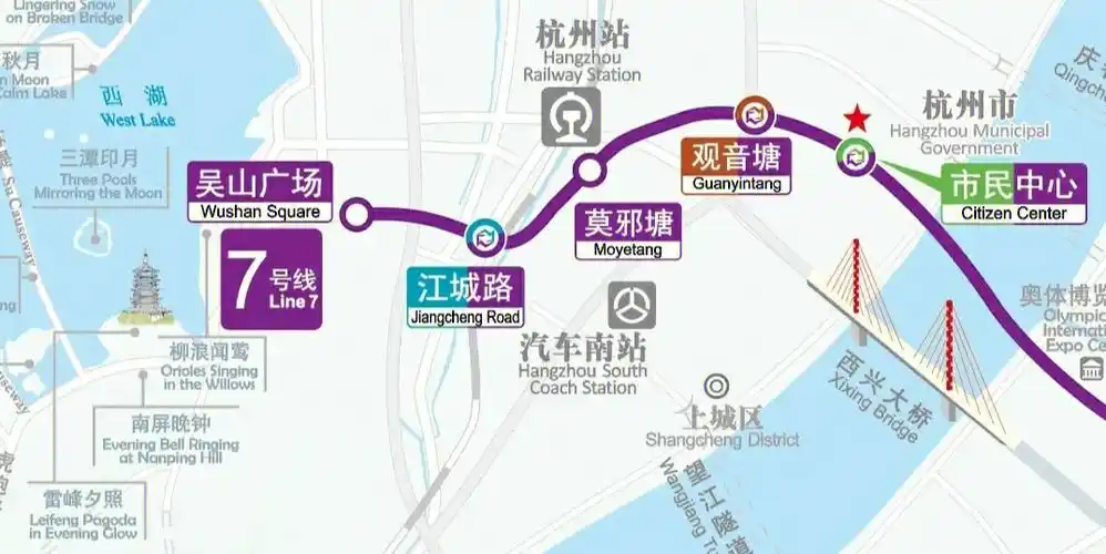 杭州地铁7号线江北段9号线南段开通在即