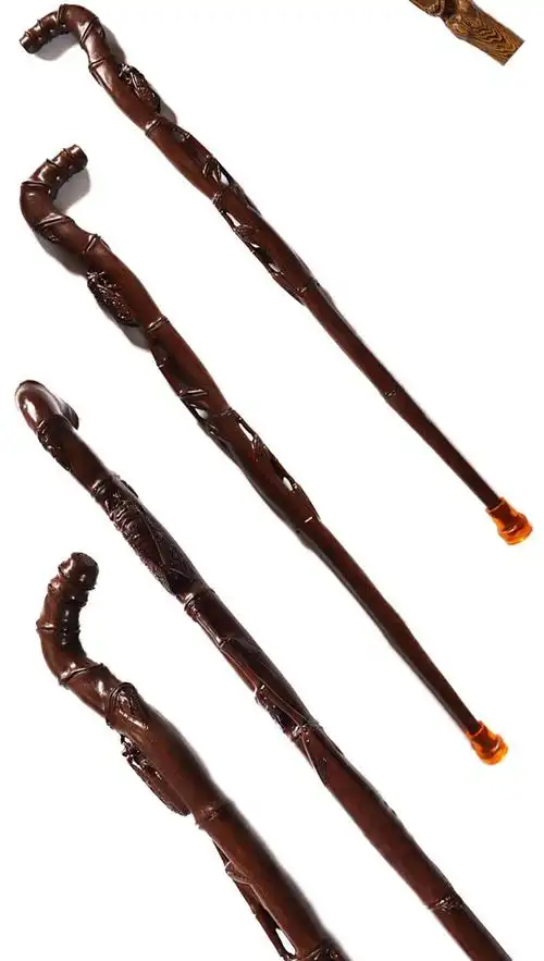 老人拐杖防滑老年人拐棍鸡翅木红木拐扙实木质手杖木头拐棍登山杖鸡翅