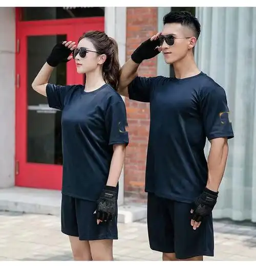 体能服空军训练服飞行员体能服训练服男女上衣短袖户外作训速干t恤