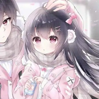 少女心二次元情侣头像
