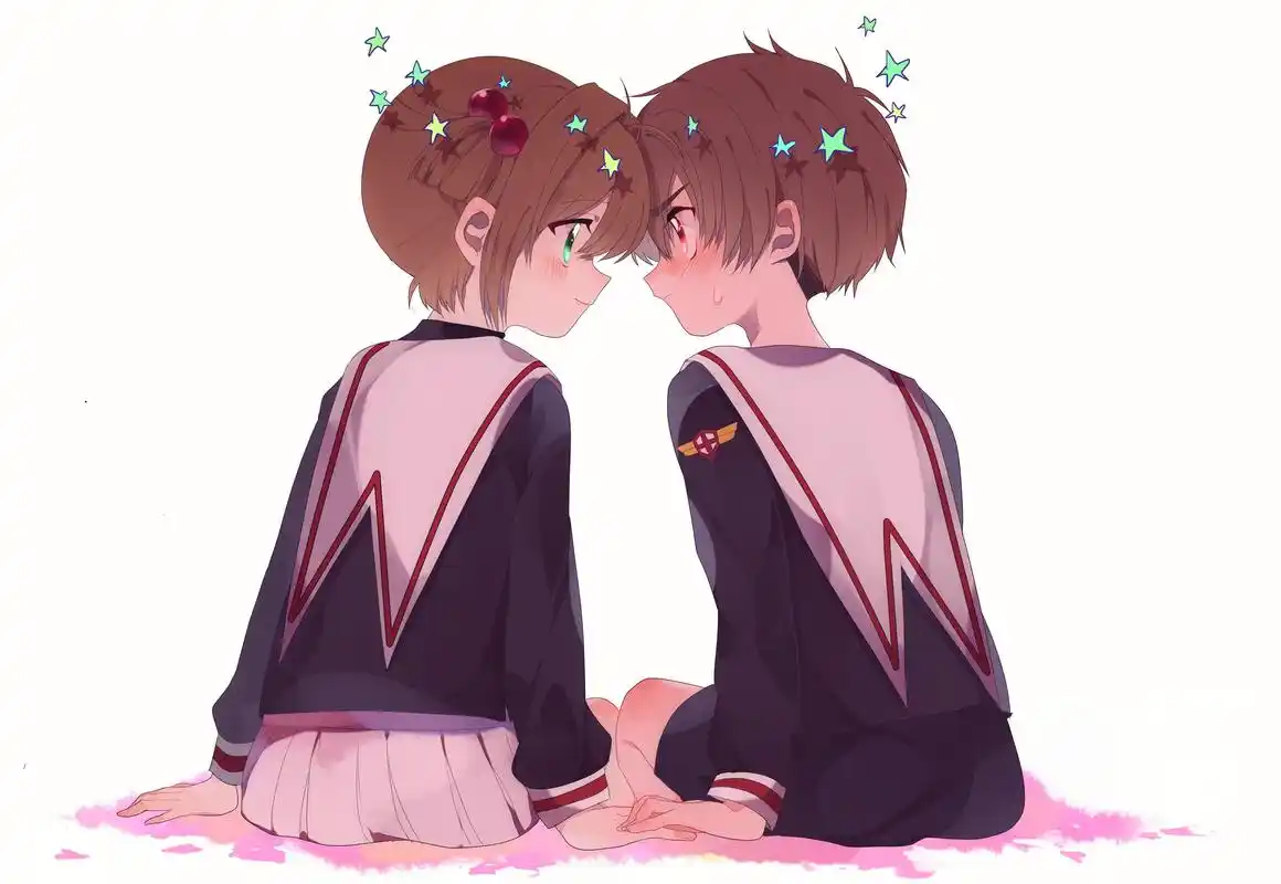 魔卡少女樱:小狼和小樱的现代情侣装,堪称当代情侣穿衣典范