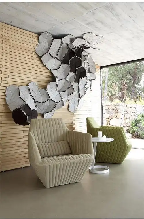 cloud逸云纤维艺术墙面软装饰简约现代创意墙饰几何壁饰酒店壁饰