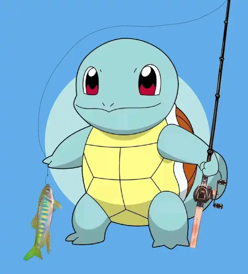 钓鱼人头像之杰尼龟 给各位钓友做了杰尼龟路亚头像,拿了记得给我点赞