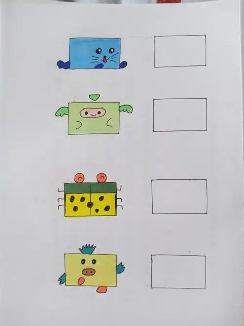长方形图片简笔画 长方形图片简笔画可爱