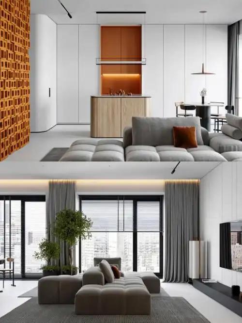 140㎡现代简约家居界的新宠高级灰77橙色