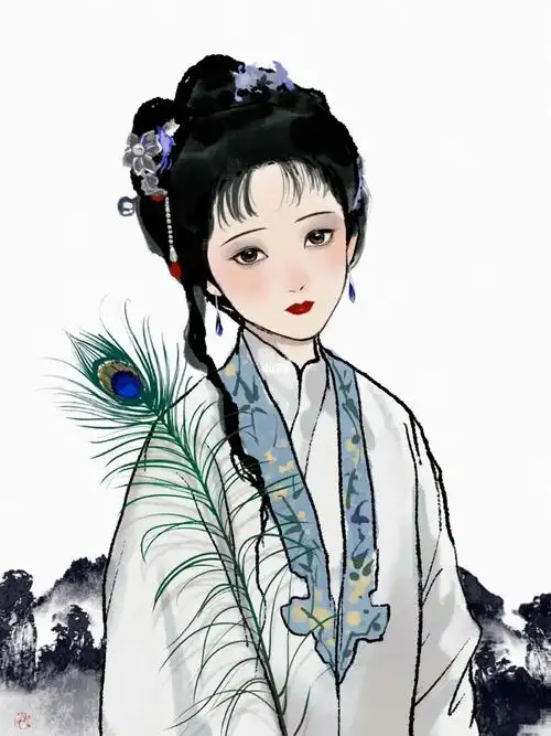 红楼梦插画黛玉